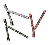 Healeved 3 Pièces Ceinture à Boucle Imprimée Double en Toile pour Jeans