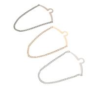 Healeved 3 pièces Chaîne de Cravate Cuivre Épingle Col Chemise Homme Résistante à Usure Design U pour Maintien Stable Accessoires Élégants pour Mariage et Costume Professionnel