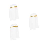 Healeved 3 Pièces Chapeau Arabe Adulte Polyester Unisexe pour Halloween Cosplay Costume Accessoire Unique Confortable et Facile à Porter pour Fêtes et Spectacles