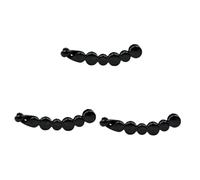 Healeved 3 Pièces Grand Clip à Cheveux Banane Noir avec Dents Support de Queue de Cheval Accessoire Coiffure Durable et Élégant