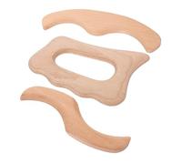 Healeved 3 Pièces outil de grattage Cou soin du visage abandonner le muscle outil de massage à domicile grattoir de massage résistant à l'usure visage grattoir en bois