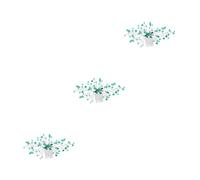 Healeved 3 Pièces peigne à cheveux mariage mariée casque en strass casque fille hair charms hair toppers accessoires de cheveux de mariée postiche de la mariée Alliage de zinc Green