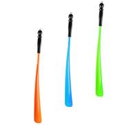 Healeved 3 pièces Pied à Main Ergonomique Outil Assistance Pratique pour Enfiler Chaussures Adapté Aux Personnes Âgées et Femmes Enceintes Couleur Vert Bleu Orange