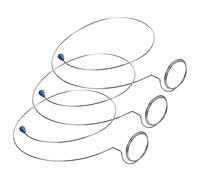 Healeved 3 Pièces Porte-Fil de loupe Supports Porte-loupe Inoxydable œil grossissant avec Porte-Lunettes loupe bijoutiers loupe Outil de réparation de Montre Acier