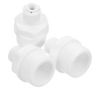 Healeved 3 Pièces Raccord de Tube D'eau à Connexion Rapide 3/4 à 1/4 Verrouillage Automatique sans Outil en Pom Blanc pour Purificateurs et Distribution de Boissons