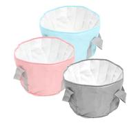 Healeved 3 Pièces seau pliable sceau pliable bassine pliante Bassine pliable - Seau portable bol de pédicure bain de pied pour tremper les pieds bassin de pied baquet de pied pliant péva
