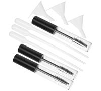 Healeved 3 Pièces Tube Mascara Vide Transparent avec Baguette Cils Lot avec Pipettes Transfert Flexibles et Entonnoirs pour Huile de DIY Cosmétique Étanche et Réutilisable