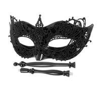 Healeved 3 Pièces With Lace Handheld Stick For Women Plastic Party Mask For Halloween Birthday Cosplay Soirée