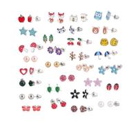Healeved 30 Paires Boucles Oreilles Acier Inoxydable pour Ensemble de Oreilles Mignonnes avec Décor Unique et Accessoires de Mode Élégants pour Usage