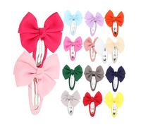 Healeved 30 Pièces No Slip Snap Hair Bow Clips Colorés pour Garçon Fille Accessoires pour pour Fêtes Tenues et Célébrations Festives