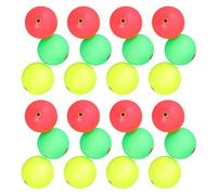 Healeved 36 Pièces Boules de Flotteur de Mousse avec Anneau Cuivre Bouées Colorées Jaune Rouge Vert Ømm Indicateurs Sensibles pour Au Leurres et Filets Flotteurs Glissants Résistants