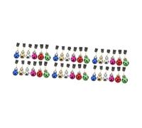 Healeved 36pièces Clips Décoratifs De Barbe De Noël Boules Brillantes Rose Vert Et Bleu Pour Ornements De Barbe De Santa Claus Accessoires De Fête Festifs Pour Décoration De Noël