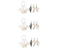 Healeved 3ensembles Accessoires Capillaires Bandeau Et Clips à Plumes Pour Femme Décoration Élégante Et Pratique Pour Les Styles