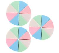 Healeved 3ensembles Éponge De Maquillage Latex Éponge Triangulaire Humide Et Sèche Accessoires Cosmétiques