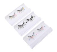 Healeved 3paires Faux Décoratifs Sequins De Colorés Fleurs Et Cœurs Noirs Pour Événements Cosplay Et Fêtes