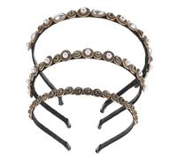 Healeved 3pièces Bandeaux Perles Baroques Pour Filles Accessoires De Cheveux Élégants Pour Mariages Fêtes Et Cosplay
