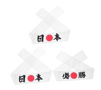 Healeved 3pièces Bandes Japonaises Pour Hommes Style Ninja Décoratif Pour Fêtes Sport Et Exercices