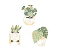 Healeved 3pièces Broche Pour Vêtements Broche Badge Dessin Animé Solide Accessoire Femme Décoratif Pour Fêtes Et Vie Quotidienne Lot De Broches Plantes Pot