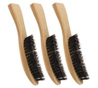 Healeved 3pièces Brosse à Barbe Poils De Sanglier Naturel Pour Entretien Optimal Des Des Hommes Nettoyage Doux