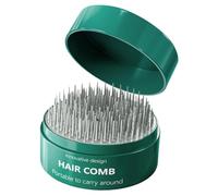 Healeved 3pièces Brosse à Cheveux Portable Mini Brosse De Massage Détangling Avec Coussin Air Pour Et Types De Cheveux Verte