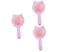 Healeved 3pièces Brosse De Massage Pour Cheveux Avec Oreilles De Chat Démêlant Élastique Électroplaque Pour Types De Cheveux Confort Et Plaisir De Coiffage Parfaite Pour Chats Et