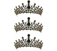 Healeved 3pièces Couronne De Mariage Rhinestones Pour Mariée Diadème Élégant Pour Banquet Et Fête