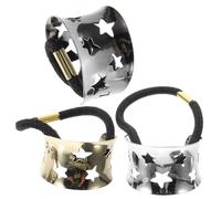 Healeved 3pièces Élastique Pour Queue De Cheval Accessoires De Cheveux Décoratifs Pour Filles Élastique De Coiffure Étoile or Noir
