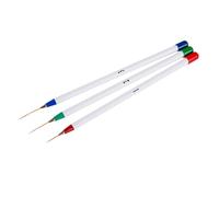 Healeved 3pièces Kit De Pinceaux à Pour Nail Art Ensemble De Pinceaux De Manucure Outils De Dessin Et Décoration Fournitures De Nail Art Pour Et