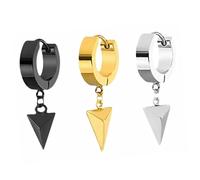 Healeved 3pièces Lot De Boucles Oreilles Punk Style Hip-hop Pour Femmes Et Hommes