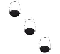Healeved 3pièces Masque Pour Yeux Ajustable Soie Noir Cache-oeil Pirate Pour Amblyopie Et Strabisme Confort Optimal Pour Adultes Masque Anti-lumière Pour Entraînement De Œil Paresseux