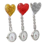 Healeved 3pièces Montres pour Infirmières Montres Clip Design Cœur Et Précision pour Personnel Blanc