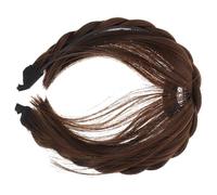Healeved 3pièces Perruque Synthétique Avec Frange Tête Bandeau Ajustable Pour Femmes Châtain Confortable Et Naturel Pour Quotidien Fête Cosplay