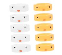 Healeved 4 Ensembles Anneaux Décoratifs Pour Doigts Avec Petits Poules Jaunes Et Blanches Bijoux Pour Femmes Accessoires De Mode 10 Pièces * 4