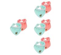 Healeved 4 Ensembles Bavoirs Mignons Pour Bébé En Coton Bavoirs Bandanas Pour La Bave De Dentition Bandanas En Crêpe Pour Filles s 2 pièces * 4