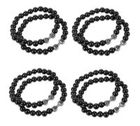 Healeved 4 Ensembles Bracelets De Gym Perles De Bracelets Pondérés Pour Hommes Élégant 2 Pièces * 4