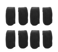 Healeved 4 Paires Protège-pédales de Vélo Réglables en Polyester Noir pour Vélo D'extérieur et D'appartement Compatibilité Polyvalente et Confort