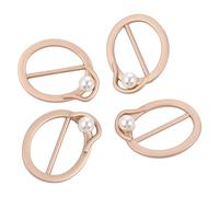 Healeved 4 Pièces Anneaux de Décoration pour Foulards de Anneaux de Serrage Dorés pour Vêtements et Accessoires Féminins