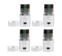 Healeved 4 Pièces Bâton de Peinture Camouflage Visage Noir Vert Marron | Peinture à L’huile, sans Odeur, Portable, S’enlève Facilement à L’eau Mouchoir
