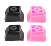 Healeved 4 Pièces Bloc de Frein en Caoutchouc et Lot Noir et Rose Noir Rose