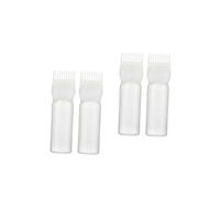 Healeved 4 pièces Bouteille Applicateur de Capillaire Flacon de Coloration pour Salon Bouteille de Rinçage Outil de Coiffeur Blanc