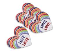 Healeved 4 pièces Broche Cœur Arc-ciel Badge Alliage pour Vêtements Sacs à Dos Vestes Accessoires Colorés Lgbt Pride