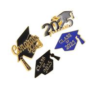 Healeved 4 pièces Broche de Graduation de Épingles Émaillées Chapeau de Diplôme pour Célébrations Scolaires Accessoires Élégants pour Lycée et