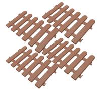 Healeved 4 Pièces Clôture Décorative de Jardin en Plastique Marron, Style | Multi-usage, Pratique pour Séparer Pelouse ou Jardin, Réutilisable, Décor Mural et Extérieur, Usage Villa