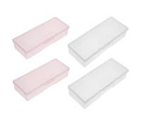 Healeved 4 Pièces Coffret Pour Outils De Manucure Ponçage Boîte De Rangement Pour Outils à Ongles Étui De Rangement