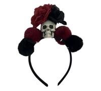Healeved 4 Pièces Couronne de Tête Halloween avec Crâne et Fleurs Accessoire de Fête Cosplay pour Événements et Photobooth pour Halloween et Autres Célébrations