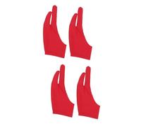 Healeved 4 Pièces d'artiste à Deux Doigts Dessin 2 Doigts D'affichage à Stylet Artiste Dessinant Un à Deux Doigts pour Tablette Graphique La Mitaine Rouge