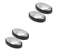Healeved 4 Pièces Déodorant Métal Barre à Main Anti-odeurs à L'ail De Poisson Pour Les Odeurs Des Mains Acier Inoxydable Silver
