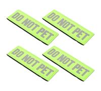 Healeved 4 Pièces Écussons Réfléchissants en Nylon Vert, pour Harnais de Chiens, Accessoires Résistants pour Promenade Nocturne et Décoration