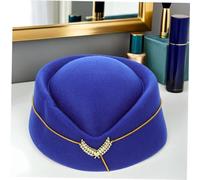 Healeved 4 Pièces Flight Attendant Beret Hats Lightweight Comfortable Air Hostess Caps For Uniforms Cosplay Theater And Theme Parties
