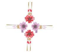 Healeved 4 Pièces Flower Hair Clips For Japanese And Chinese Style Hanfu Hair Accessories With Elegant Floral Design Gentle Hold For Party And Costume